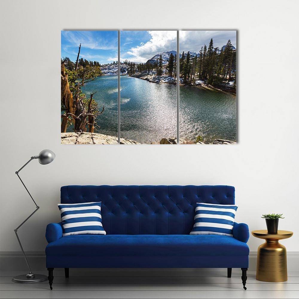 View Of Sierra Nevada Mountain Canvas Wall Art-3 Horizontal-Gallery Wrap-37" x 24"-Tiaracle