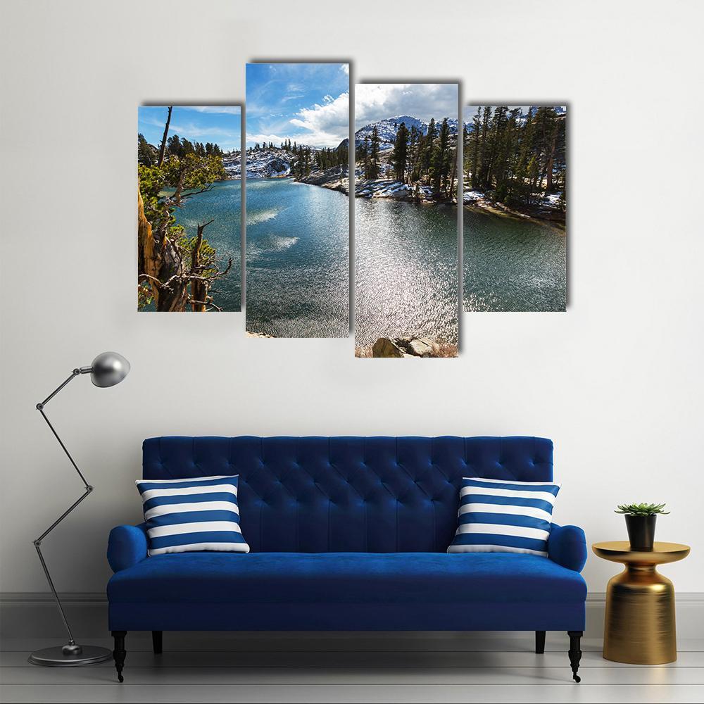 View Of Sierra Nevada Mountain Canvas Wall Art-4 Pop-Gallery Wrap-50" x 32"-Tiaracle