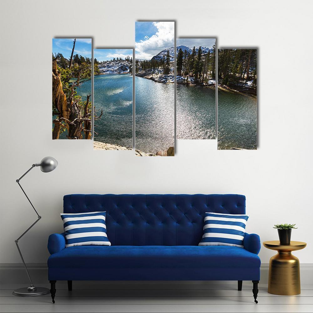 View Of Sierra Nevada Mountain Canvas Wall Art-5 Pop-Gallery Wrap-47" x 32"-Tiaracle