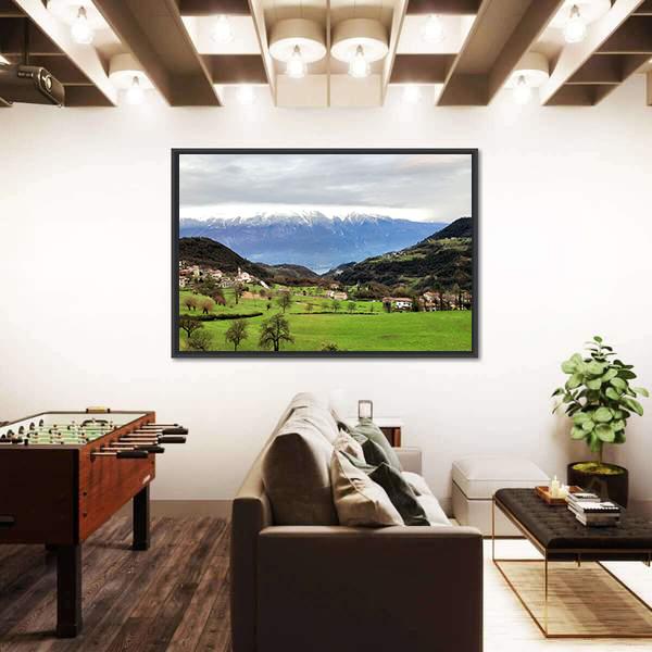 View Of South Tyrol Canvas Wall Art-3 Horizontal-Gallery Wrap-25" x 16"-Tiaracle