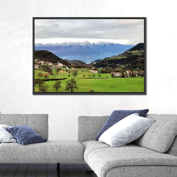 View Of South Tyrol Canvas Wall Art-3 Horizontal-Gallery Wrap-25" x 16"-Tiaracle