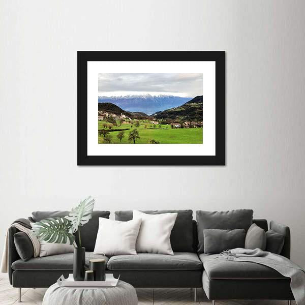 View Of South Tyrol Canvas Wall Art-3 Horizontal-Gallery Wrap-25" x 16"-Tiaracle