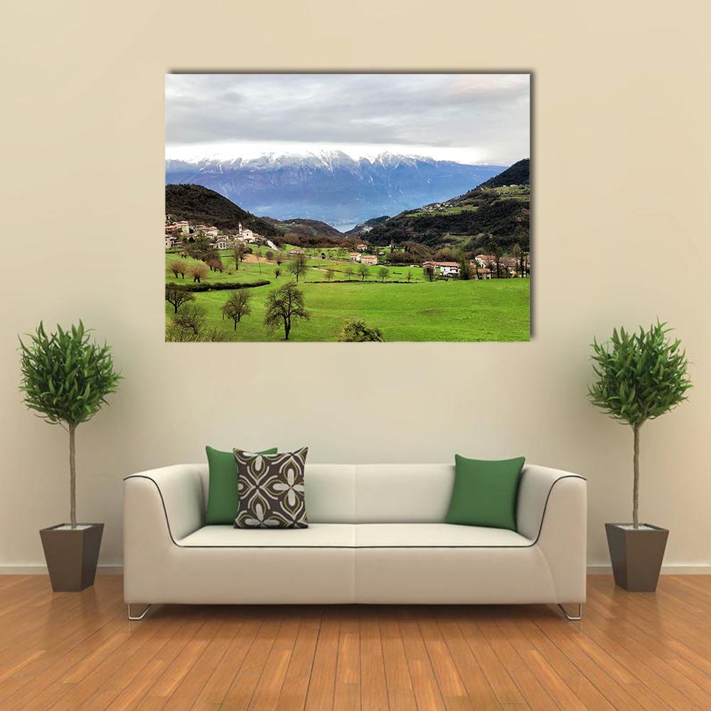 View Of South Tyrol Canvas Wall Art-1 Piece-Gallery Wrap-48" x 32"-Tiaracle