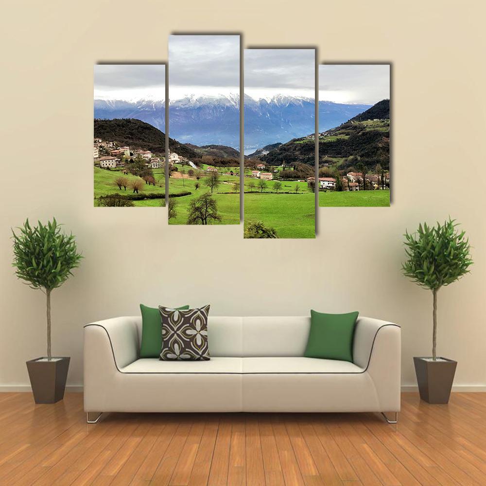 View Of South Tyrol Canvas Wall Art-4 Pop-Gallery Wrap-50" x 32"-Tiaracle
