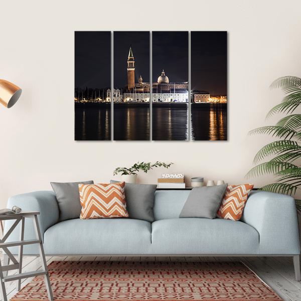 View Of St George's Church From Venice Canvas Wall Art-4 Horizontal-Gallery Wrap-34" x 24"-Tiaracle