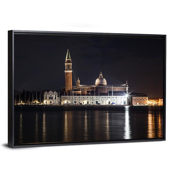 View Of St George's Church From Venice Canvas Wall Art-3 Horizontal-Gallery Wrap-25" x 16"-Tiaracle