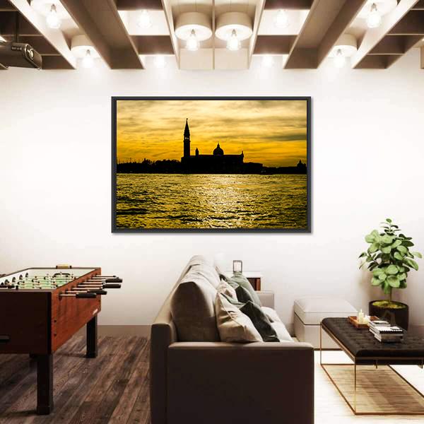 View Of St Giorgio Maggiore Church Canvas Wall Art-3 Horizontal-Gallery Wrap-25" x 16"-Tiaracle