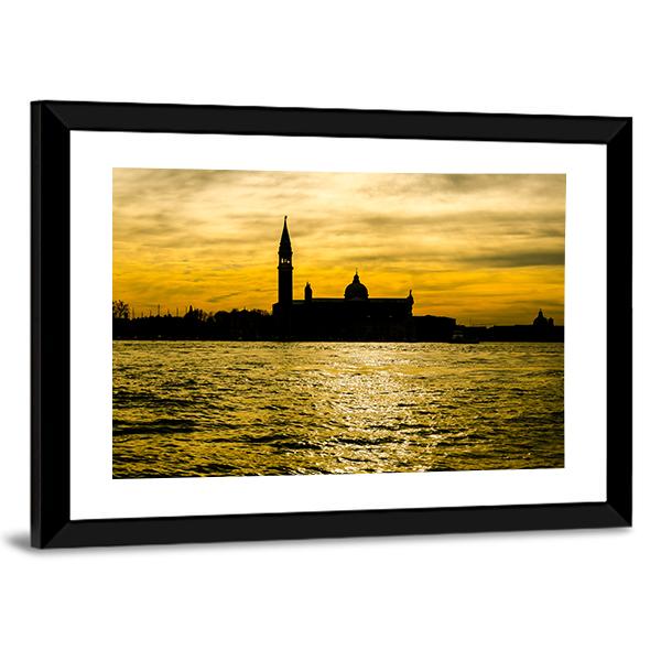 View Of St Giorgio Maggiore Church Canvas Wall Art-3 Horizontal-Gallery Wrap-25" x 16"-Tiaracle