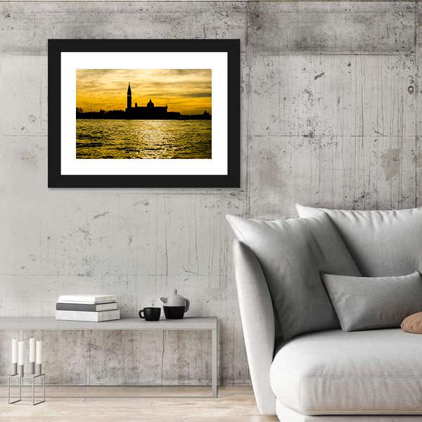 View Of St Giorgio Maggiore Church Canvas Wall Art-3 Horizontal-Gallery Wrap-25" x 16"-Tiaracle