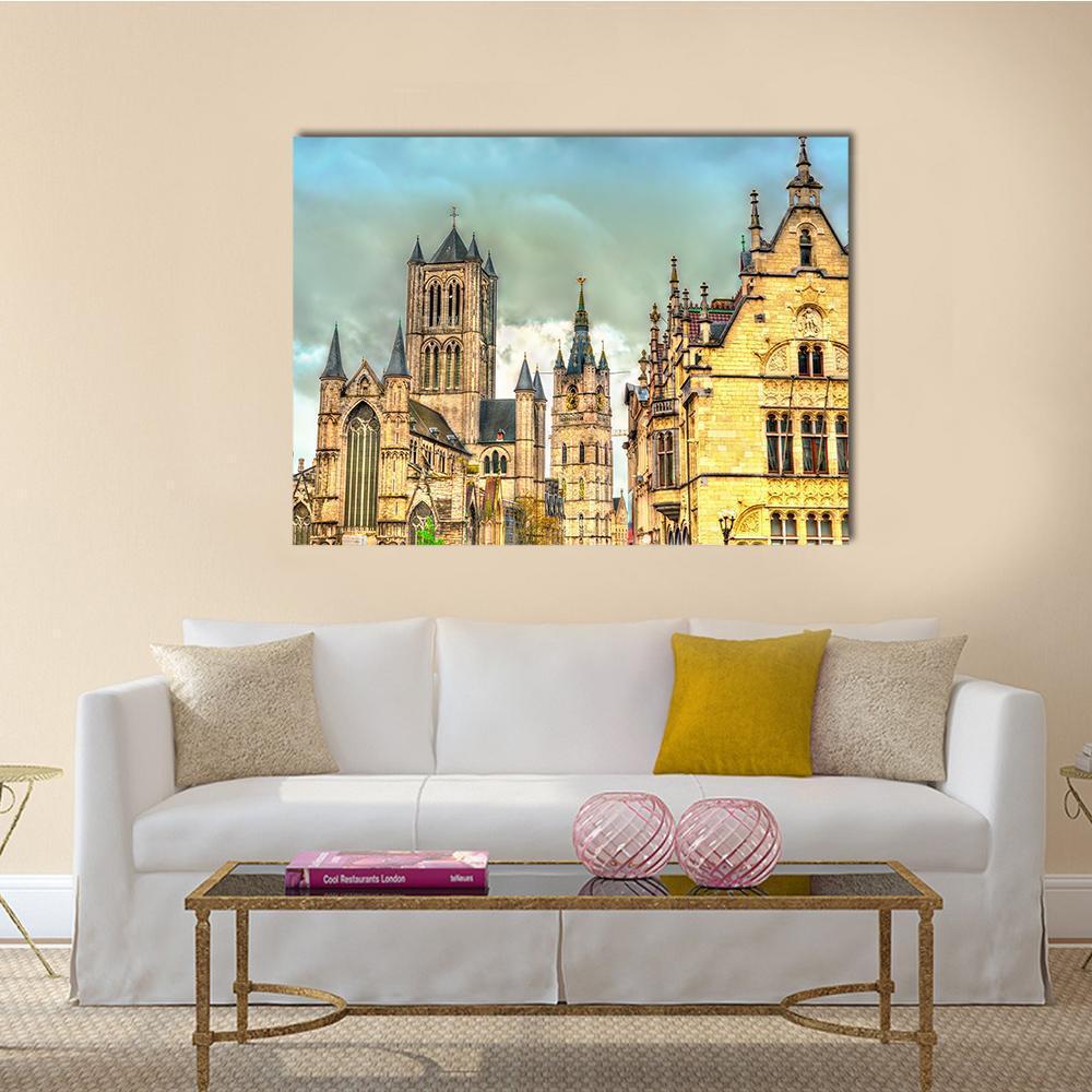 View Of St Nicholas Church Canvas Wall Art-1 Piece-Gallery Wrap-48" x 32"-Tiaracle