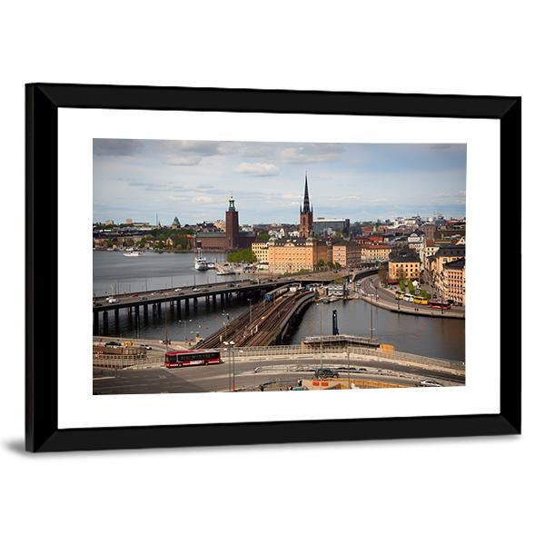 View Of Stockholm Canvas Wall Art-3 Horizontal-Gallery Wrap-25" x 16"-Tiaracle