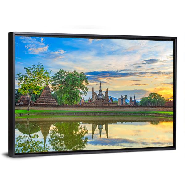 View Of Sukhothai Historical Park Canvas Wall Art-3 Horizontal-Gallery Wrap-25" x 16"-Tiaracle