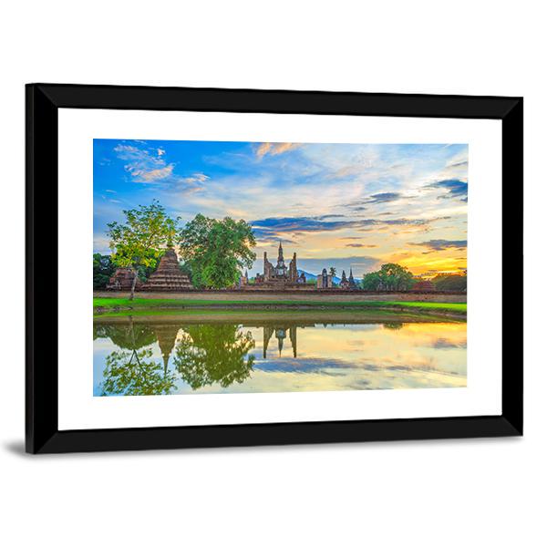 View Of Sukhothai Historical Park Canvas Wall Art-3 Horizontal-Gallery Wrap-25" x 16"-Tiaracle