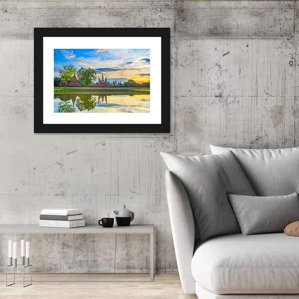 View Of Sukhothai Historical Park Canvas Wall Art-3 Horizontal-Gallery Wrap-25" x 16"-Tiaracle