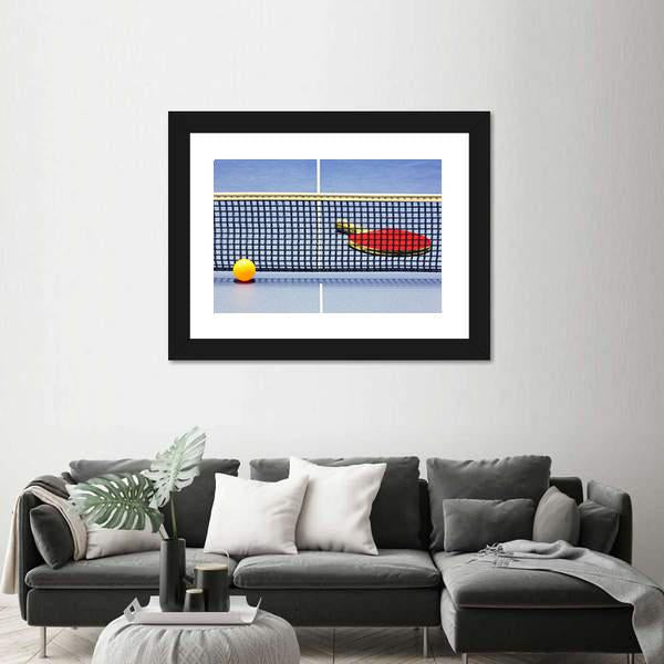 View Of Table Tennis Panoramic Canvas Wall Art-1 Piece-36" x 12"-Tiaracle
