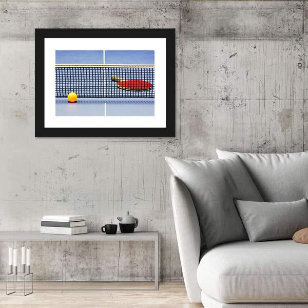View Of Table Tennis Panoramic Canvas Wall Art-1 Piece-36" x 12"-Tiaracle