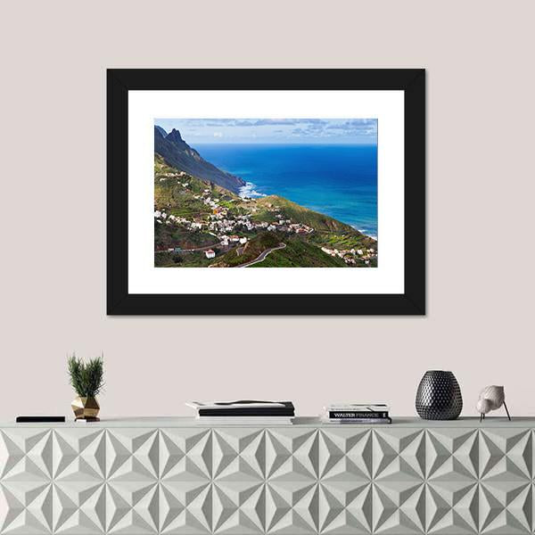 View Of Taganana Village In Spain Canvas Wall Art-1 Piece-Framed Print-20" x 16"-Tiaracle
