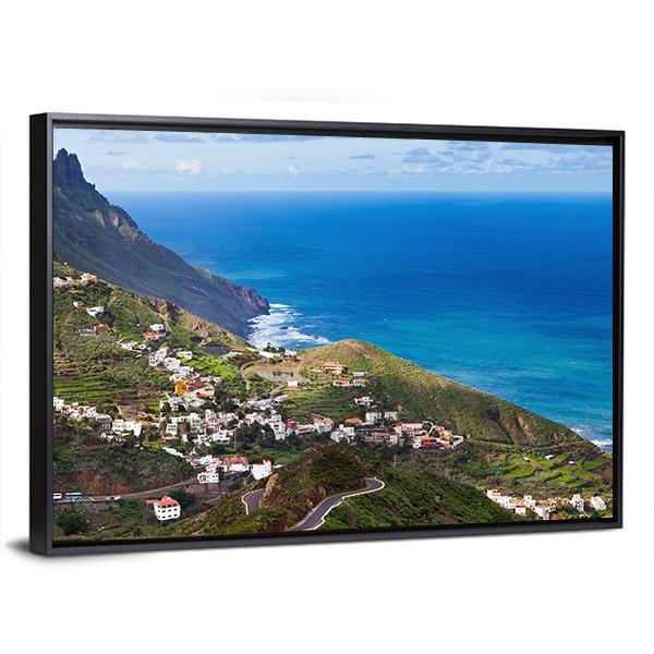 View Of Taganana Village In Spain Canvas Wall Art-3 Horizontal-Gallery Wrap-25" x 16"-Tiaracle