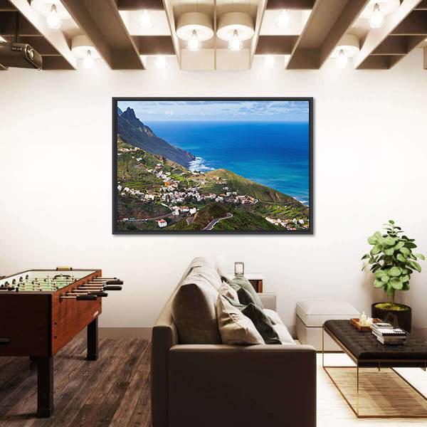 View Of Taganana Village In Spain Canvas Wall Art-3 Horizontal-Gallery Wrap-25" x 16"-Tiaracle