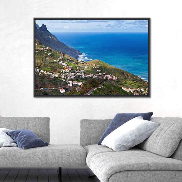 View Of Taganana Village In Spain Canvas Wall Art-3 Horizontal-Gallery Wrap-25" x 16"-Tiaracle
