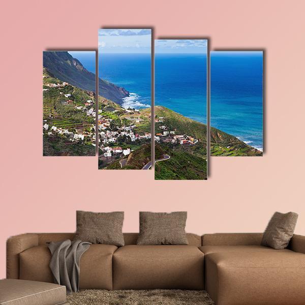 View Of Taganana Village In Spain Canvas Wall Art-4 Pop-Gallery Wrap-50" x 32"-Tiaracle