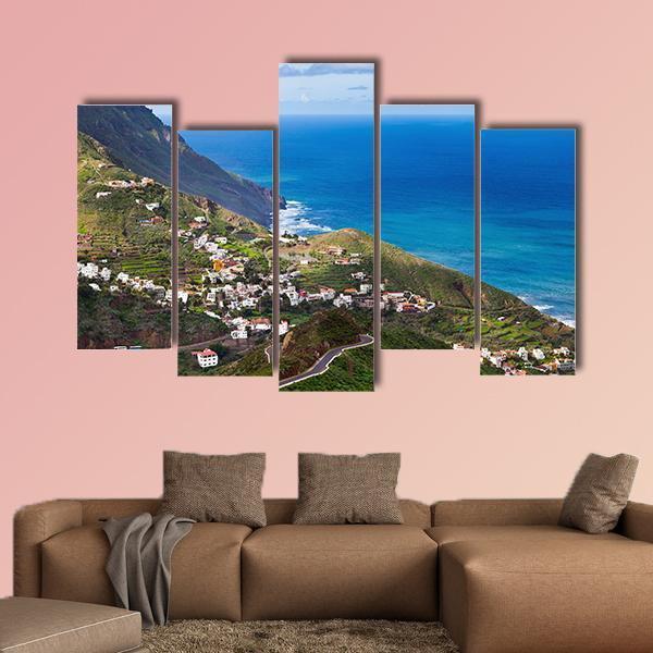 View Of Taganana Village In Spain Canvas Wall Art-5 Pop-Gallery Wrap-47" x 32"-Tiaracle