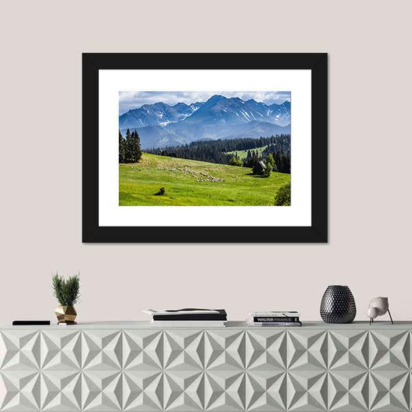 View Of Tatra Mountains In Spring Canvas Wall Art-1 Piece-Framed Print-20" x 16"-Tiaracle