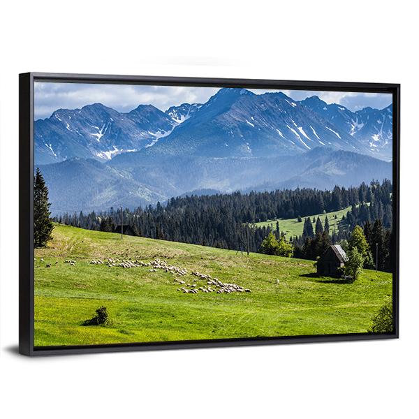 View Of Tatra Mountains In Spring Canvas Wall Art-3 Horizontal-Gallery Wrap-25" x 16"-Tiaracle