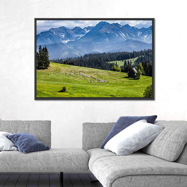 View Of Tatra Mountains In Spring Canvas Wall Art-3 Horizontal-Gallery Wrap-25" x 16"-Tiaracle