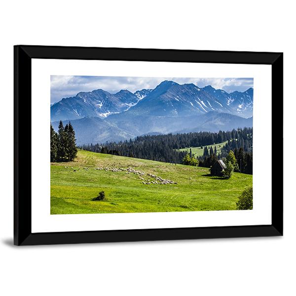 View Of Tatra Mountains In Spring Canvas Wall Art-3 Horizontal-Gallery Wrap-25" x 16"-Tiaracle