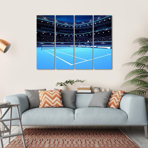 Tennis Court Canvas Wall Art-4 Horizontal-Gallery Wrap-34" x 24"-Tiaracle