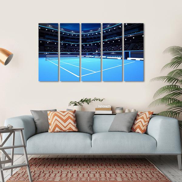 Tennis Court Canvas Wall Art-5 Horizontal-Gallery Wrap-22" x 12"-Tiaracle