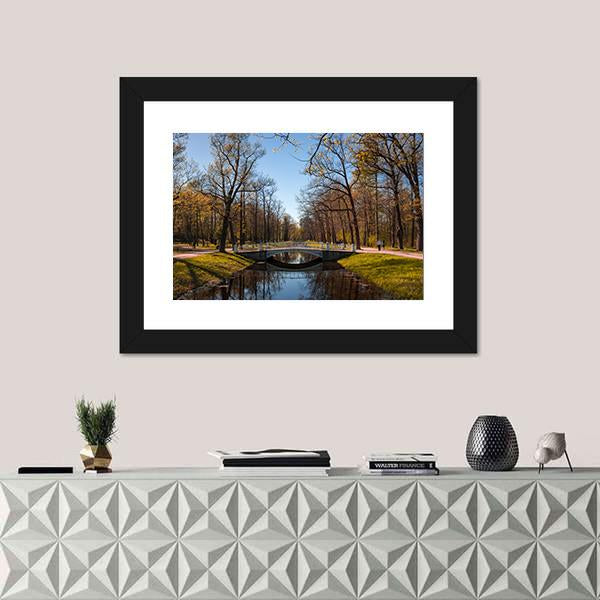 View Of The Alexander Park in Pushkin Canvas Wall Art-1 Piece-Framed Print-20" x 16"-Tiaracle