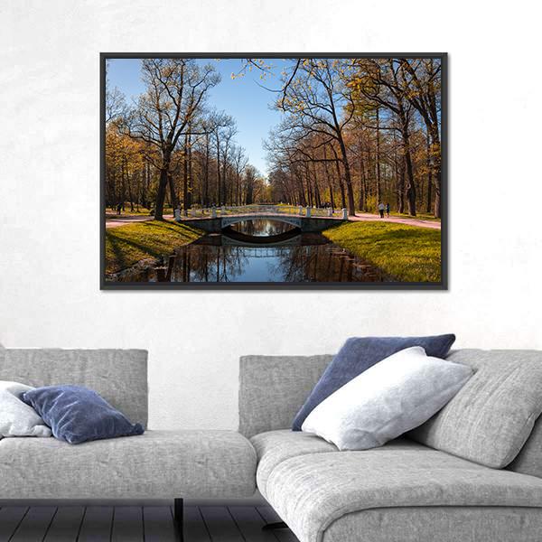 View Of The Alexander Park in Pushkin Canvas Wall Art-3 Horizontal-Gallery Wrap-25" x 16"-Tiaracle
