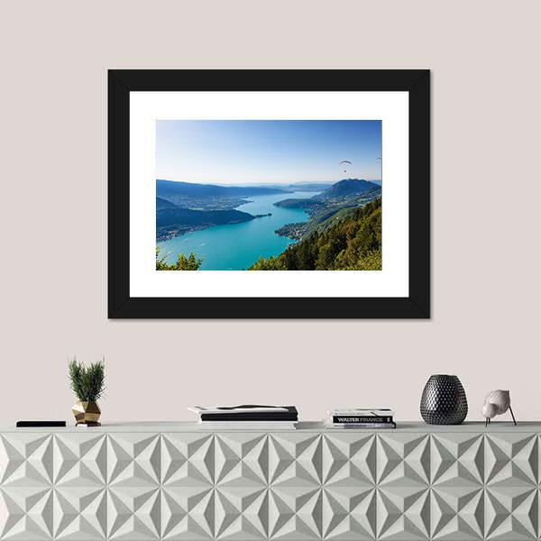 View Of The Annecy Lake Canvas Wall Art-1 Piece-Framed Print-20" x 16"-Tiaracle