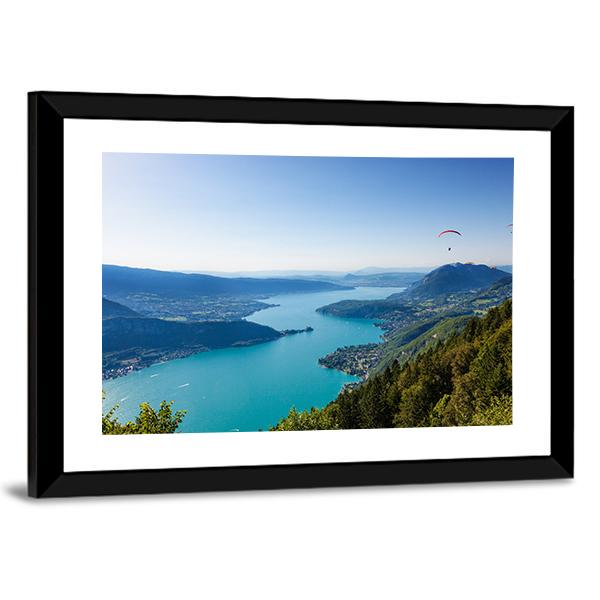 View Of The Annecy Lake Canvas Wall Art-5 Horizontal-Gallery Wrap-22" x 12"-Tiaracle