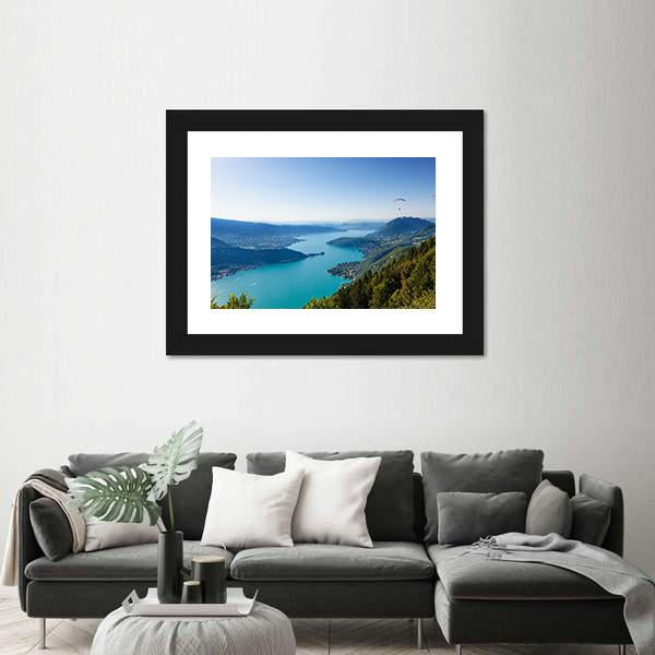 View Of The Annecy Lake Canvas Wall Art-5 Horizontal-Gallery Wrap-22" x 12"-Tiaracle
