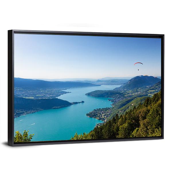 View Of The Annecy Lake Canvas Wall Art-5 Horizontal-Gallery Wrap-22" x 12"-Tiaracle