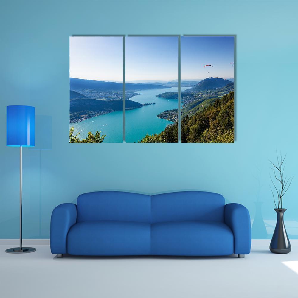 View Of The Annecy Lake Canvas Wall Art-3 Horizontal-Gallery Wrap-37" x 24"-Tiaracle