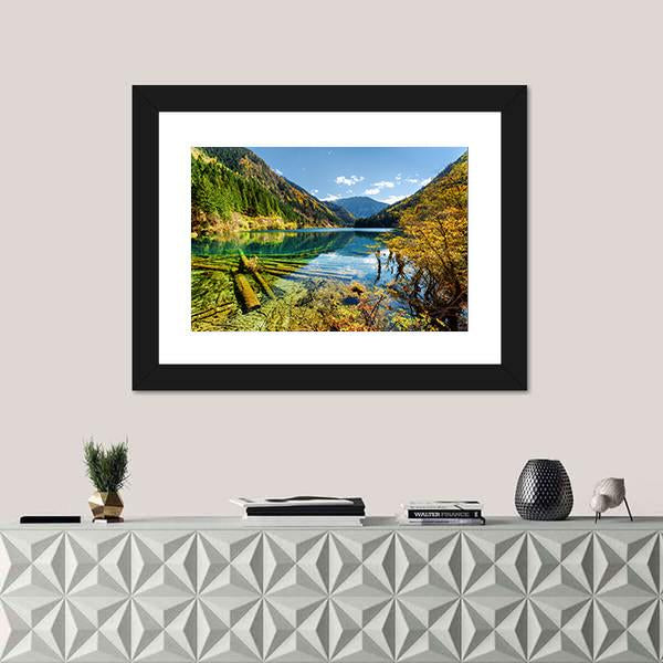 View Of The Arrow Bamboo Lake Canvas Wall Art-1 Piece-Framed Print-20" x 16"-Tiaracle