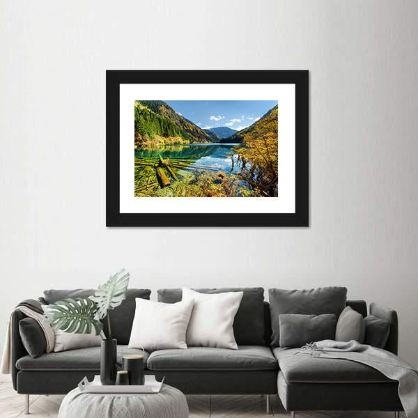 View Of The Arrow Bamboo Lake Canvas Wall Art-5 Horizontal-Gallery Wrap-22" x 12"-Tiaracle