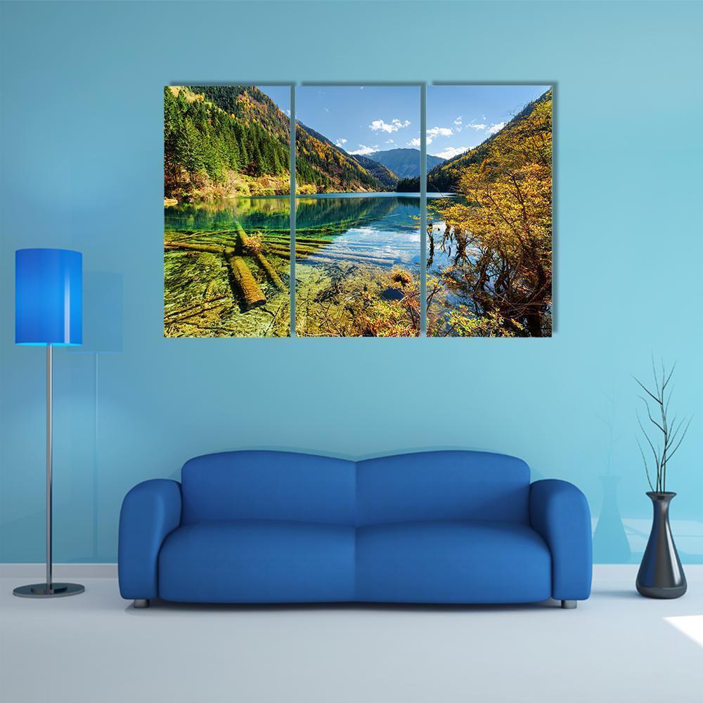 View Of The Arrow Bamboo Lake Canvas Wall Art-3 Horizontal-Gallery Wrap-37" x 24"-Tiaracle