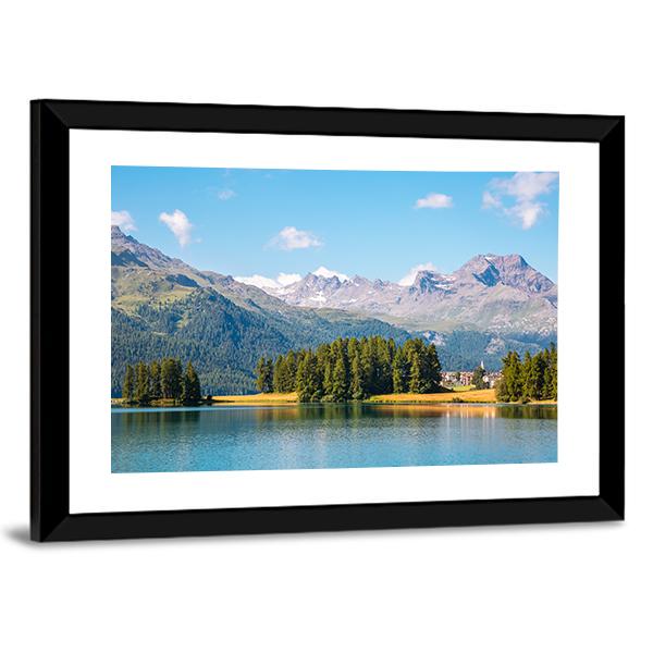 View Of The Azure Pond Champfer In Alpine Valley Panoramic Canvas Wall Art-1 Piece-36" x 12"-Tiaracle