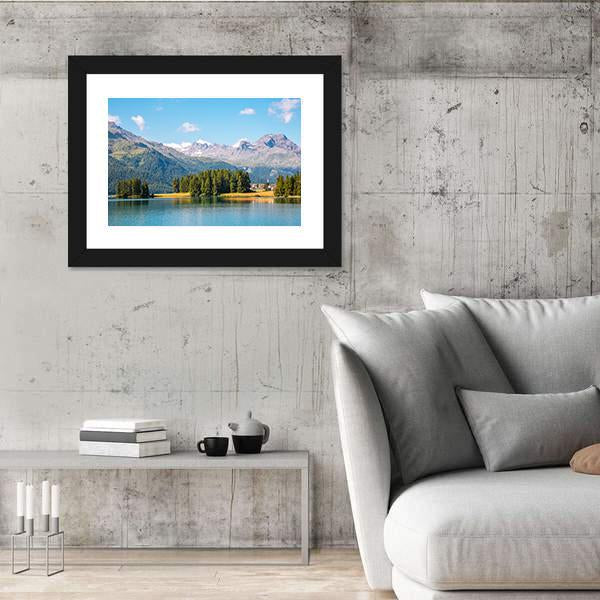 View Of The Azure Pond Champfer In Alpine Valley Panoramic Canvas Wall Art-1 Piece-36" x 12"-Tiaracle