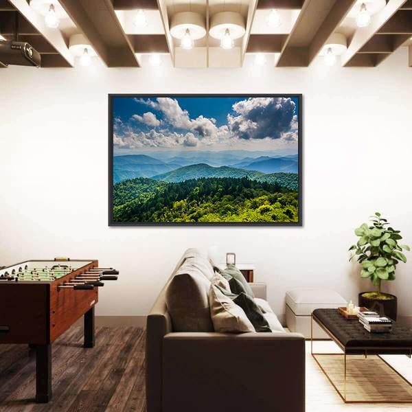 View Of The Blue Ridge Mountains Canvas Wall Art-3 Horizontal-Gallery Wrap-25" x 16"-Tiaracle