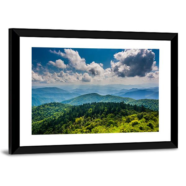 View Of The Blue Ridge Mountains Canvas Wall Art-3 Horizontal-Gallery Wrap-25" x 16"-Tiaracle