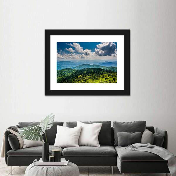 View Of The Blue Ridge Mountains Canvas Wall Art-3 Horizontal-Gallery Wrap-25" x 16"-Tiaracle