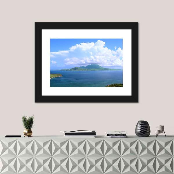 View Of The Caribbean Island Nevis Canvas Wall Art-1 Piece-Framed Print-20" x 16"-Tiaracle