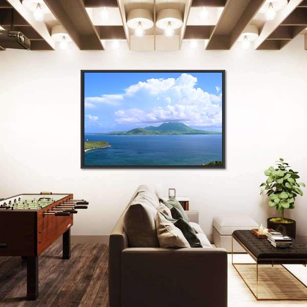View Of The Caribbean Island Nevis Canvas Wall Art-3 Horizontal-Gallery Wrap-25" x 16"-Tiaracle