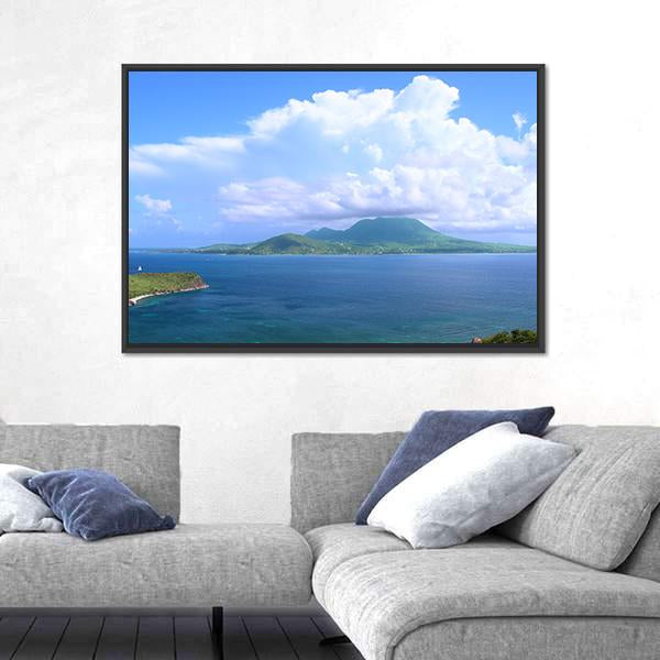 View Of The Caribbean Island Nevis Canvas Wall Art-3 Horizontal-Gallery Wrap-25" x 16"-Tiaracle